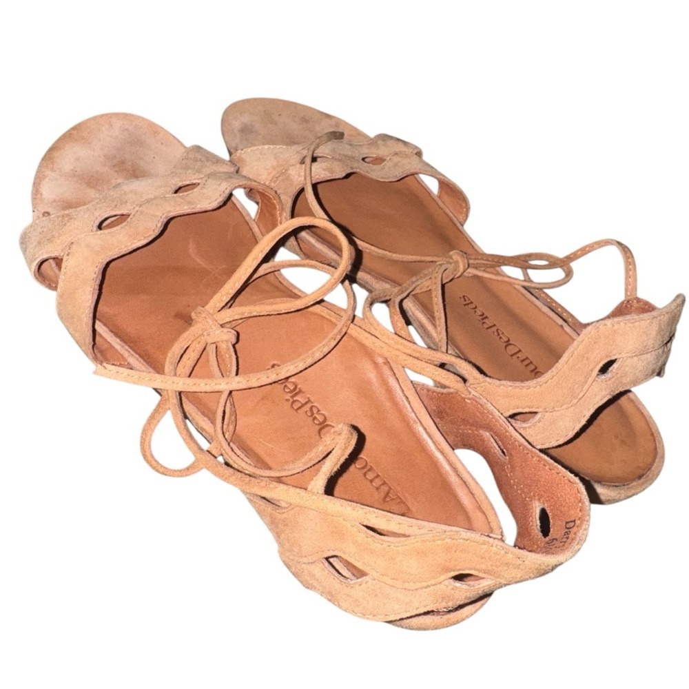 L’Amour Des Pieds Darrylinn Lace Up Sandals Comfort Cutout Leather Darrylynn - Picture 2 of 7